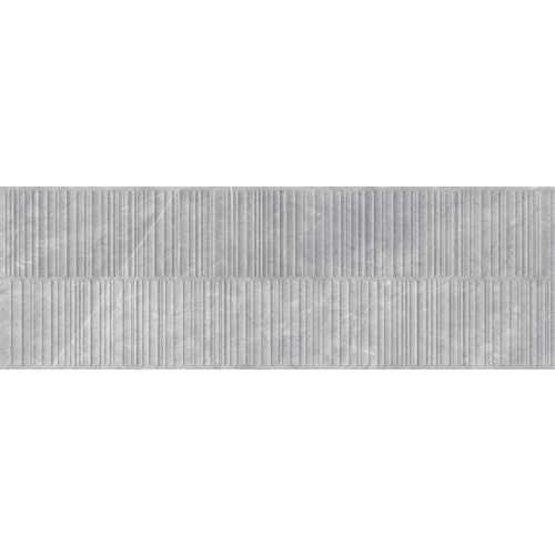 Плитка керамическая Eurotile Ceramica Андора / Andora Грэй рельеф матовая серая 348 100х32,5 см