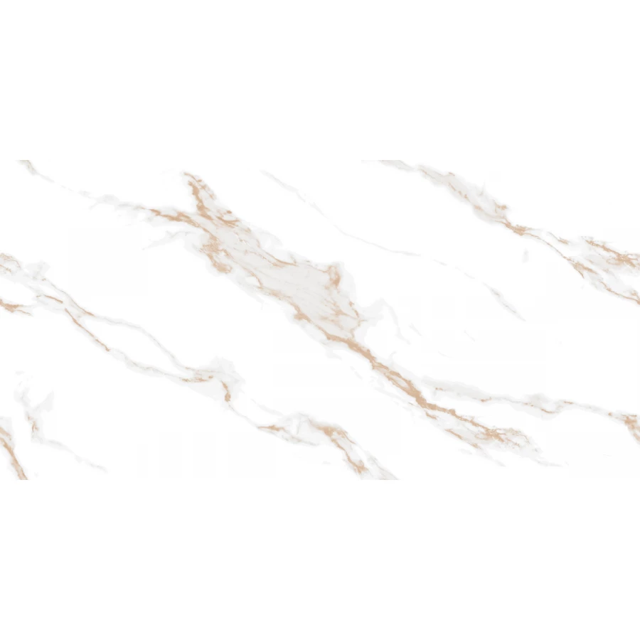 Керамогранит Ceradim Calacatta Sharp Gold белый Полированный 120х60 см