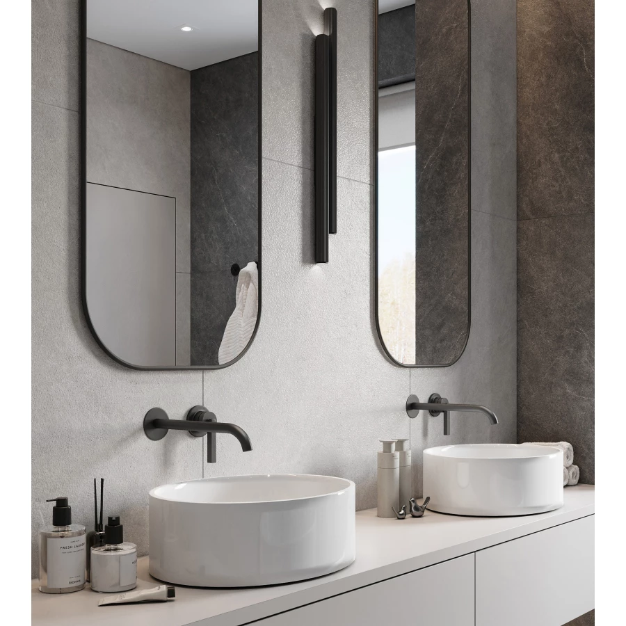 Керамогранит Creanza Listello Bianco матовый с микрогранулами светло-серый CZ-SL01-B 160х80 см