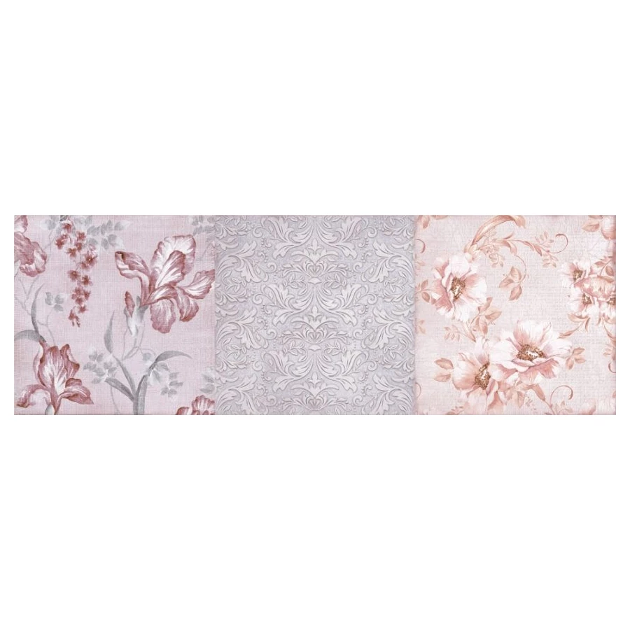 Декор Lasselsberger Ceramics Ателье 2 розовый 1664-0011 20х60 