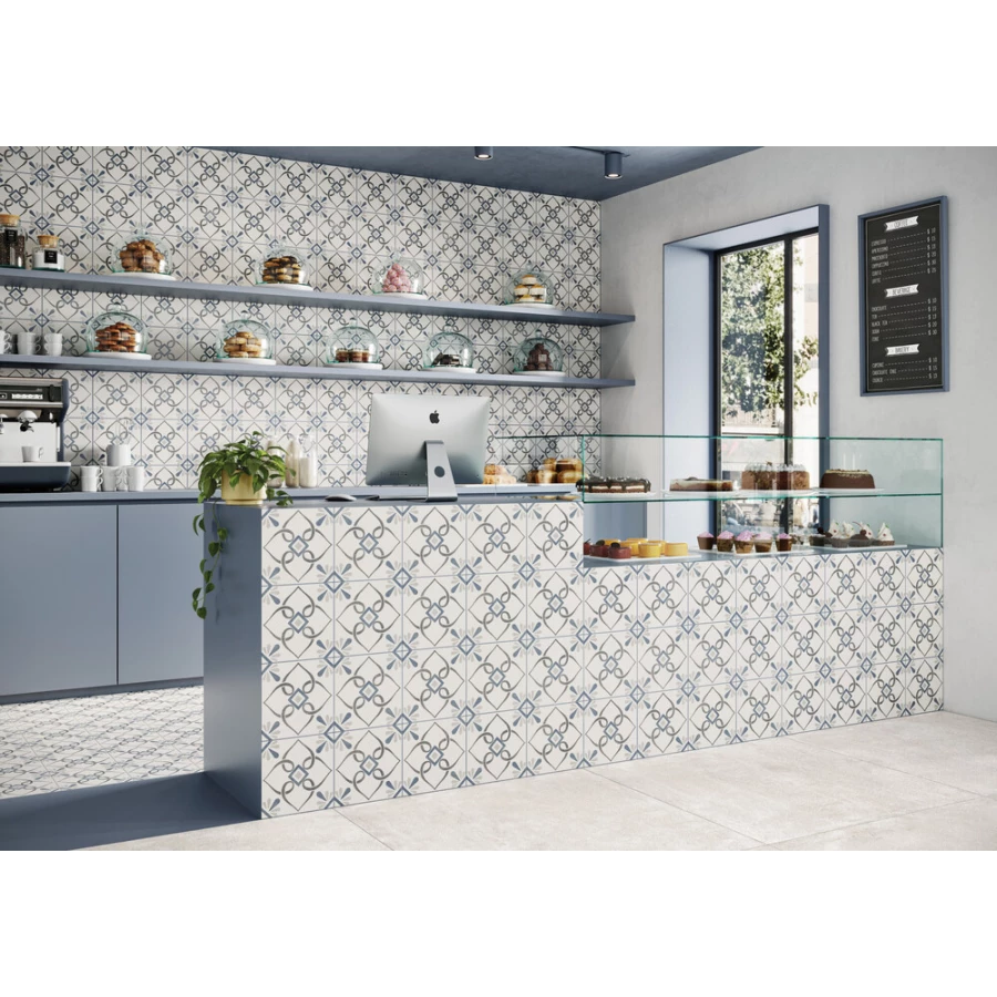 Керамогранит Harmony Peronda Provenza Blue Petals матовый многоцветный 3386037789 22,3х22,3 см