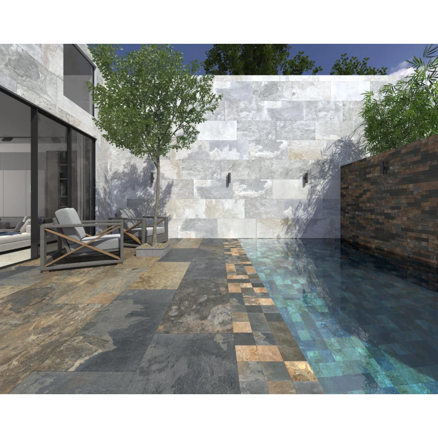 Керамогранит Dune Ceramica Ardesia Multicolore матовый черный 188991 120х60 см