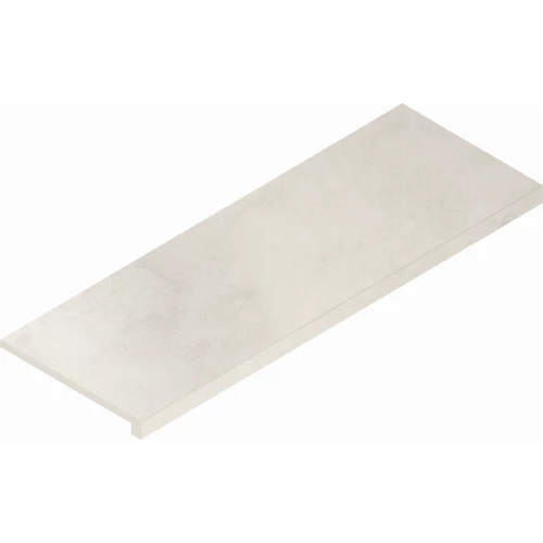 Ступень угловая правая из керамогранита Italon Форум Вэйв Полар матовая белая 620070003085 80х33 см