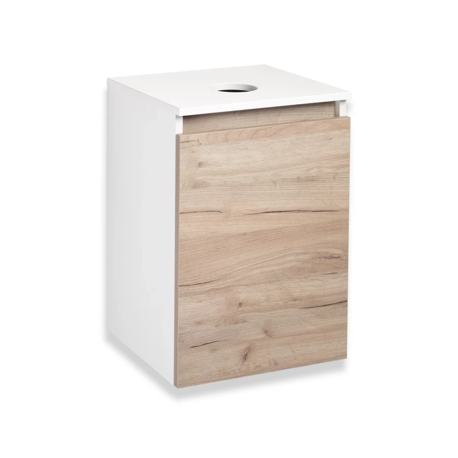 Тумба под раковину Runo крафт дуб под накладной умывальник Бари 40 00-00001372 40x60 см