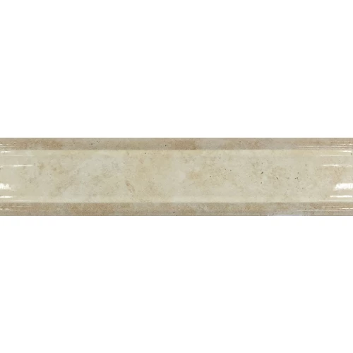Плитка керамическая Saloni Ceramica Терме Молдура Црема / Terme Moldura Crema глянцевая бежевая CHZ620 31х7 см
