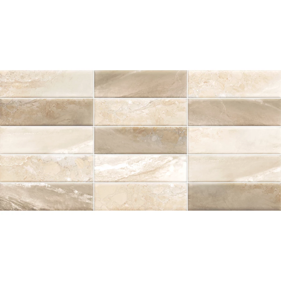 Плитка настенная ALMA Ceramica Adriatic рельефная матовая бежевая TWA3060ADT14 60х30 см