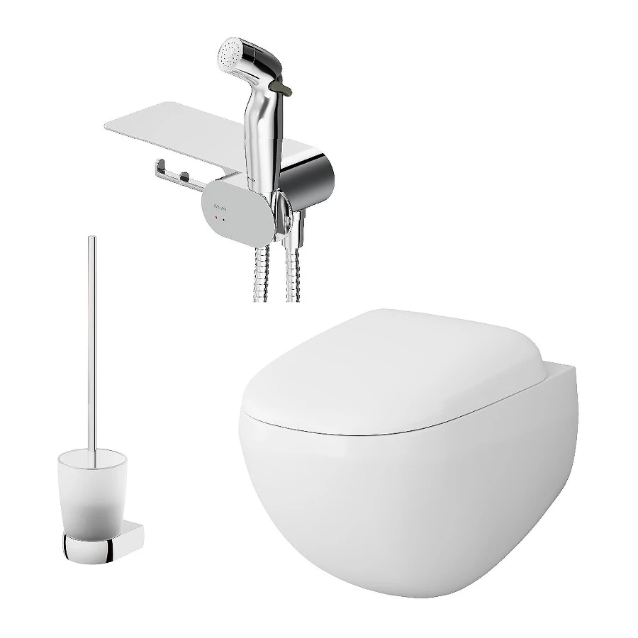 Набор подвесной унитаз с гигиеническим душем Am Pm Sensation CK30H0904W