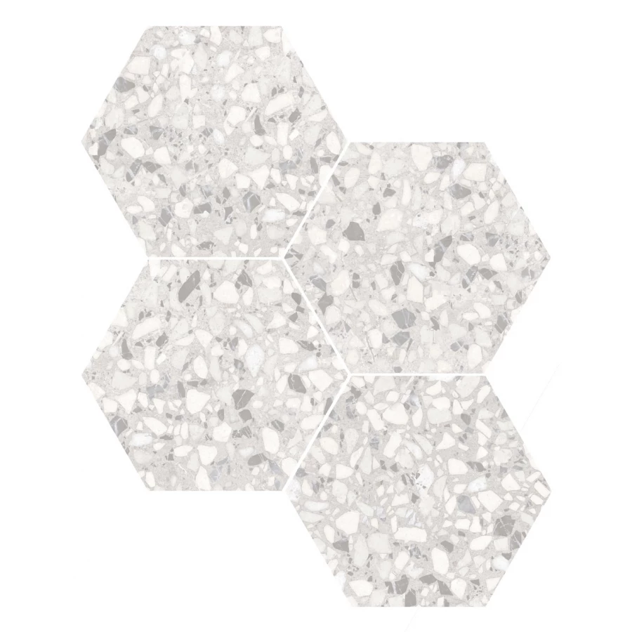 Керамогранит Durstone SIX Terazzo Talc глазурованный матовый 27х23 см