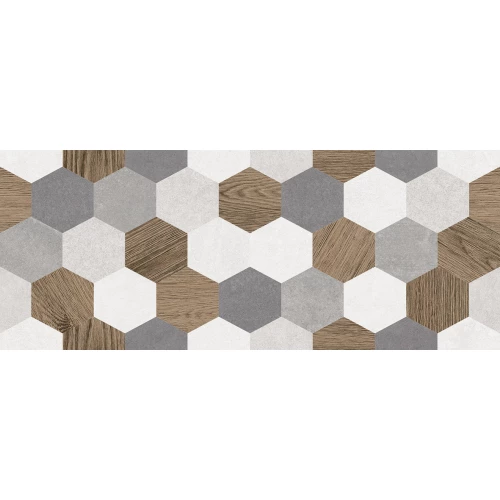 Плитка настенная Laparet Betonhome серый мозаика 20х50 см