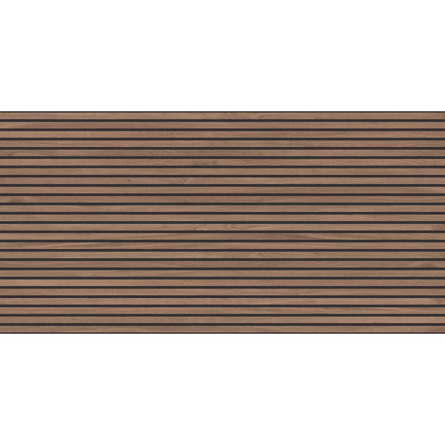 Керамогранит Laparet Wood Canarium Wenge Stripes матовый карвинг коричневый 120х60 см