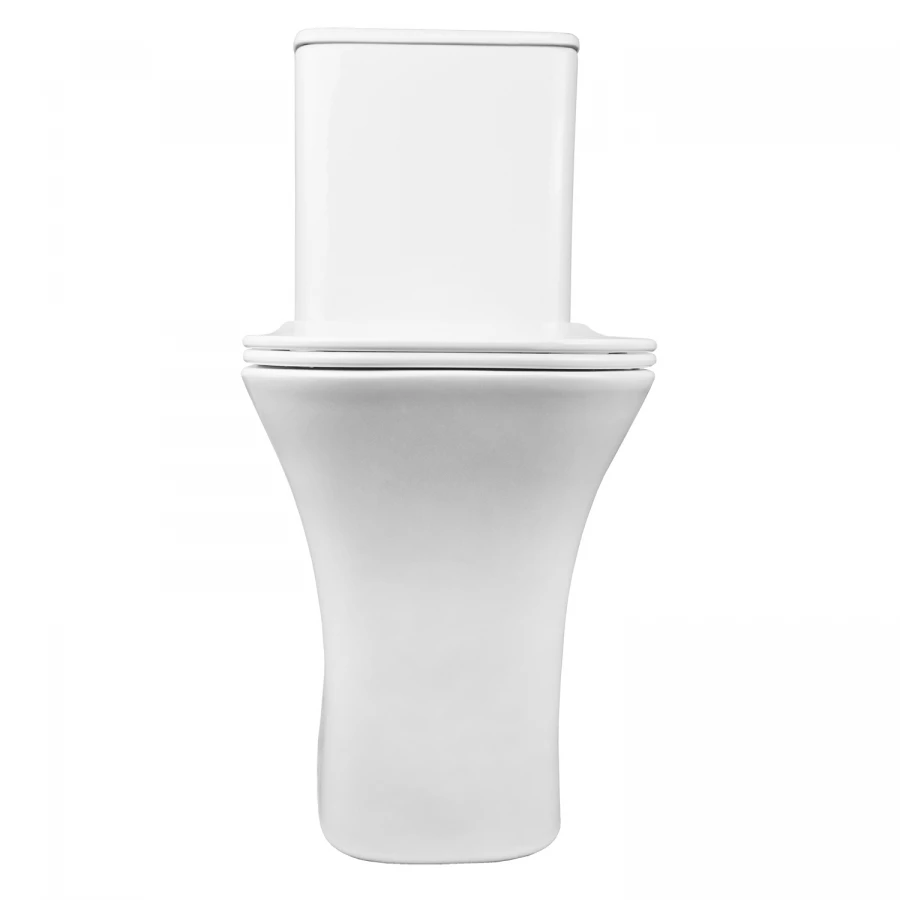 Унитаз напольный Azario Fretta Square безободковый с бачком и сиденьем микролифт AZ-5121 65х34х79 см