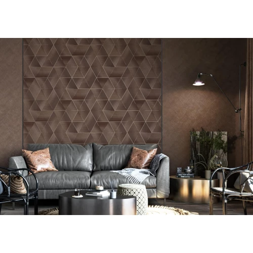 Обои флизелиновые Palitra Home Wood Line коричневый HC72259-48 1,06х10,05 м
