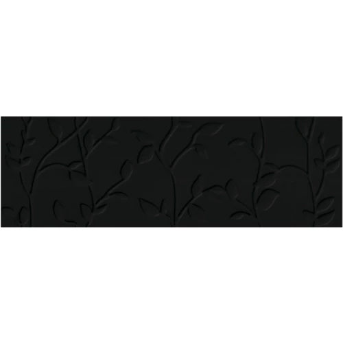 Плитка настенная Meissen Keramik Winter Vine рельеф черный O-WIN-WTA232 89х29 см