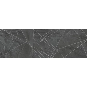 Керамогранит SotGres Ontario Nero Decore carving slim черный 40х120 см