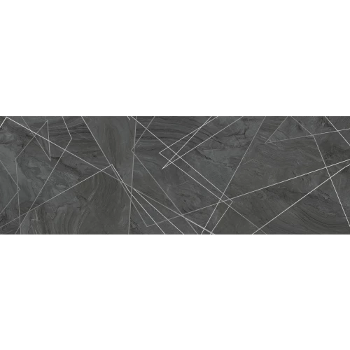 Керамогранит SotGres Ontario Nero Decore carving slim черный 40х120 см