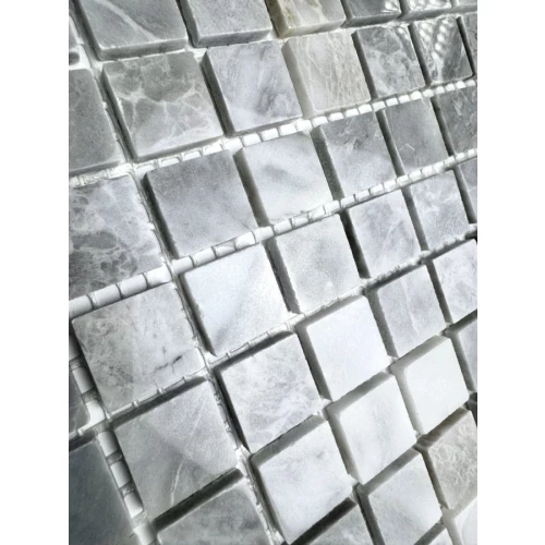 Мозаика Bonaparte Каменная мозаика Italy Grey-15 slim Pol 15х15 серая 30,5х30,5 см