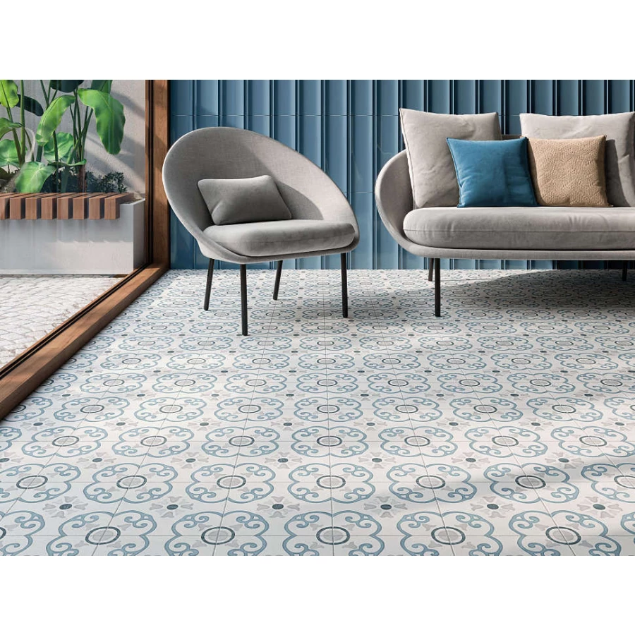 Керамогранит Harmony Peronda Sirocco Blue Dhalia серый 0,99 м2 3386032923 22,3х22,3 см