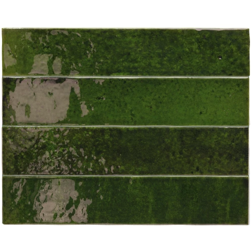 Плитка настенная Equipe Menorca Tourmaline глазурованная глянцевая зеленая 31627 32,8x6,5 см