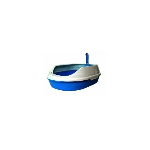 Туалет для кошек средний овальный голубой в комплекте с совком Homecat С02Г 52х38х17 см