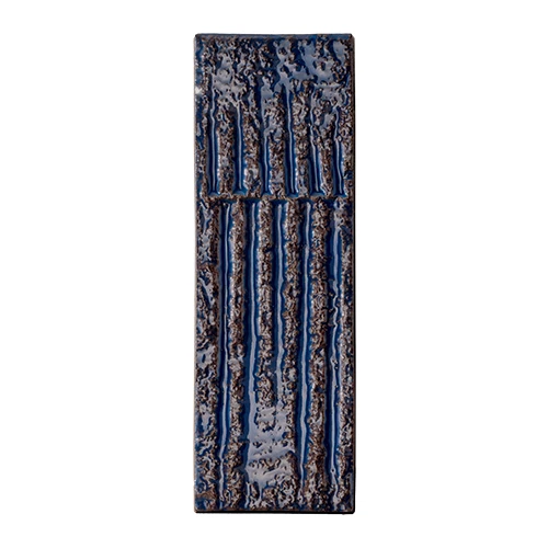 Плитка настенная Mutina Схамотте Куадра Блу / Chamotte Quadra Blu глянцевая синяя PUCQ07 21,3x7,2 см