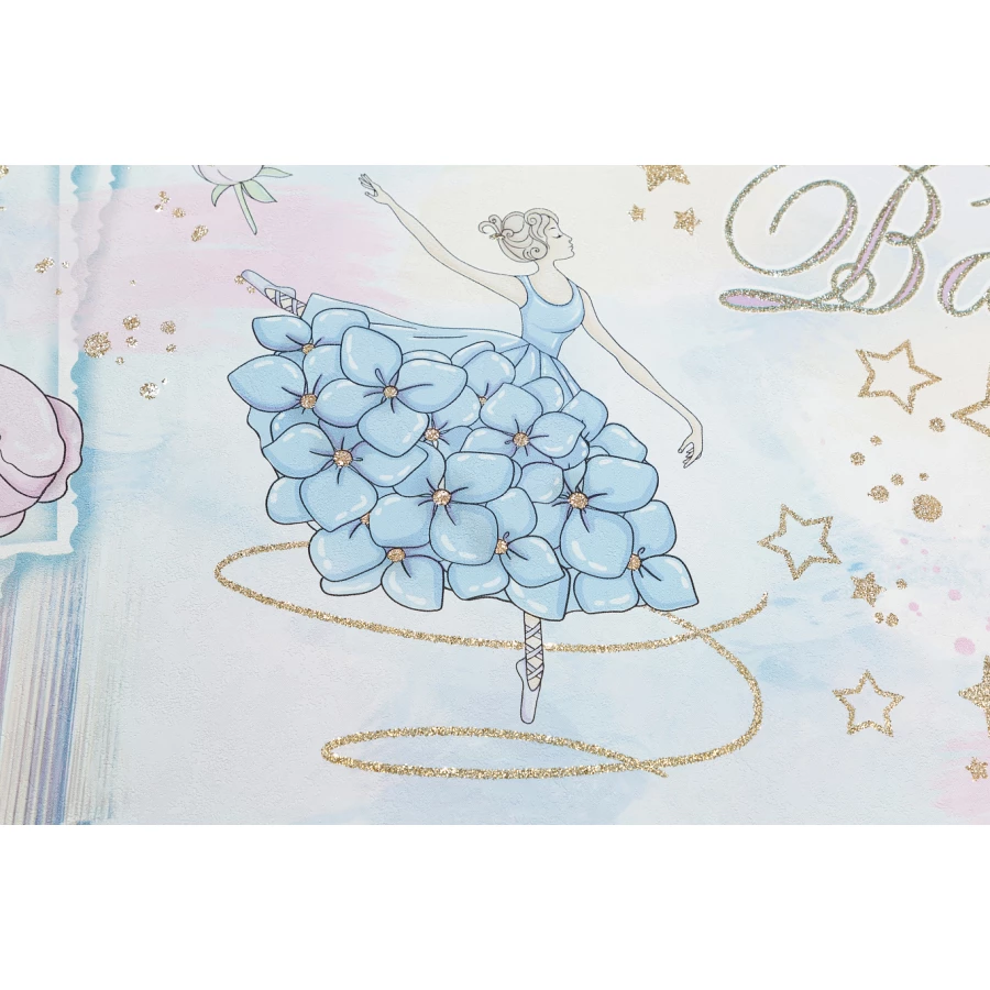 Обои флизелиновые Palitra Home HomeColor Ballet голубые HC71905-66 1.06х10.05 м
