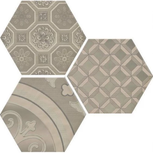 Керамическая плитка Cifre Dec. Vodevil vison 3 pz бежевый (компл. из 3-х шт) 17,5х17,5 см