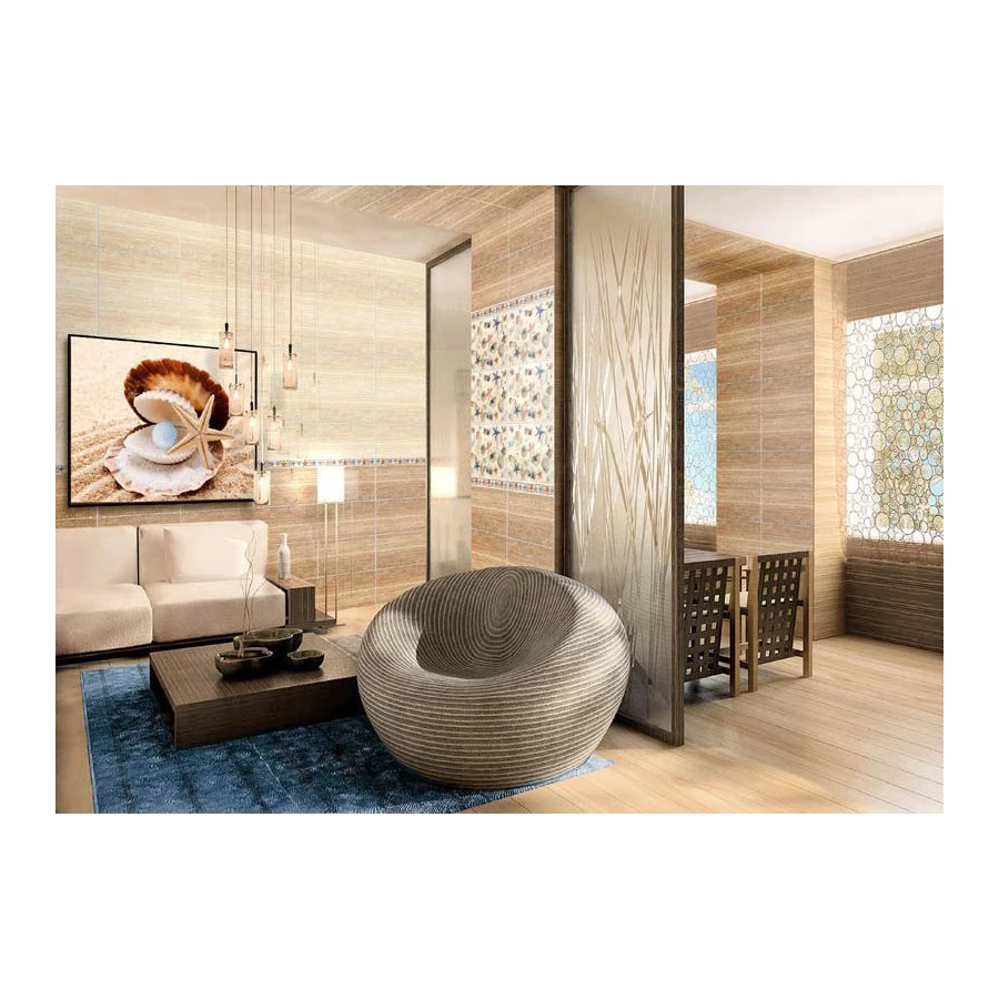 Декоративный массив Нефрит-Керамика Аликанте бежевый, верх жемчужина на песке, 07-00-5-10-00-11-121 50х25 см