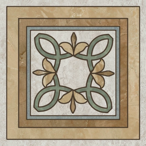 Декор Kerama Marazzi Эвора глянцевый бежевый 9,6х9,6 см