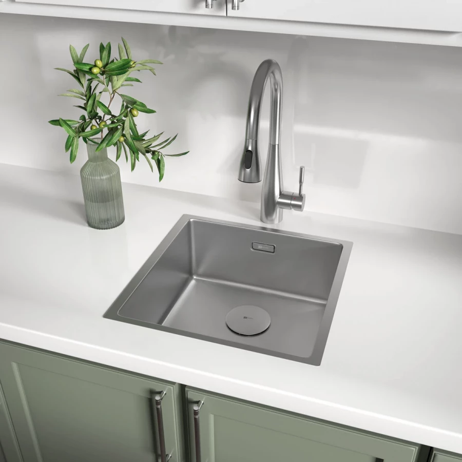 Кухонная мойка Lemark Olanga 440 прямоугольная из нержавеющей стали сталь 9937121