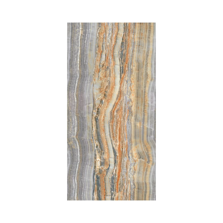 Керамогранит Ariostea Ultra Onici Grey Onyx Vein Cut Lucidato Shiny 6 мм KL серо-коричневый UO6L157557 150х75 см
