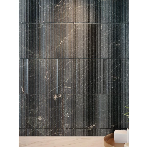 Плитка настенная Porcelanosa Нолита Нйс Маркуина Брооклйн / Nolita Nyc Marquina Brooklyn матовая серая 100330269 120х45 см