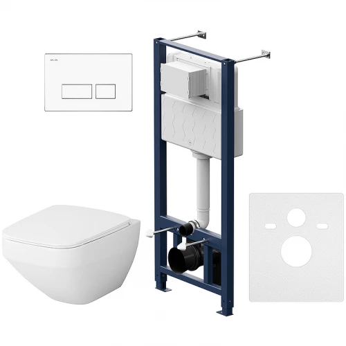 Инсталляция с подвесным унитазом Am Pm Inspire V2.0 FlashClean с сиденьем микролифт и клавишей IS47001.50A1700