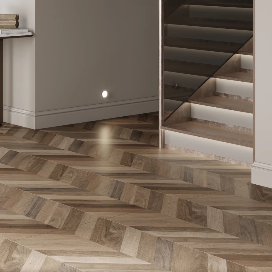 Wood Latina Brown Chevron M