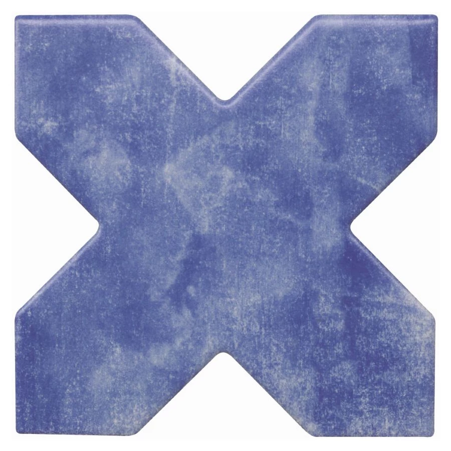 Керамогранит Cevica Becolors Cross Electric Blue матовый синий CV67374 13,25х13,25 см