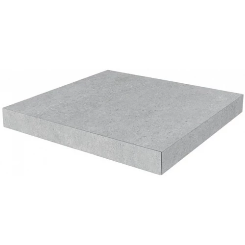 Ступень угловая клееная из керамогранита Kerama Marazzi Фондамента матовая серая DL500700R/GCA 33х33 см