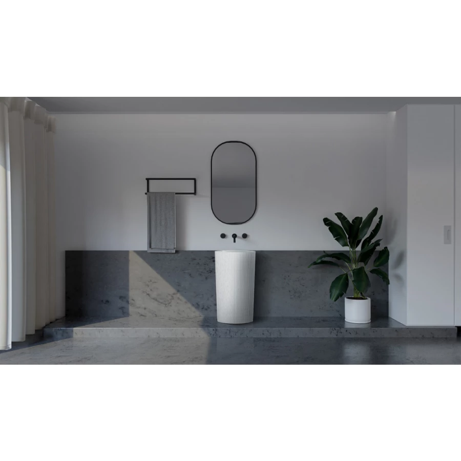 Раковина отдельностоящая Abber Stein белая матовая AS2504-H 50х32 см