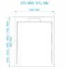 Душевой поддон прямоугольный RGW STL MW Белый мрамор 52212817-15 80х170 см
