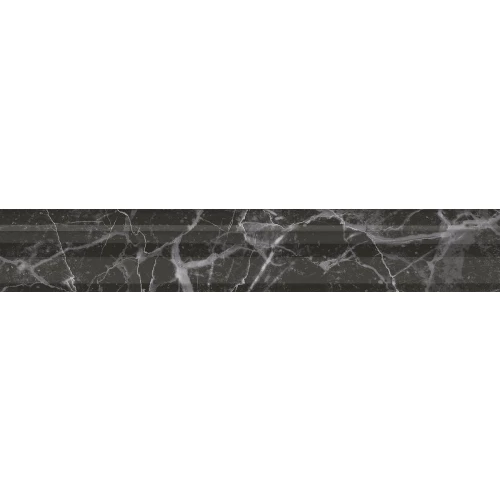 Бордюр багет Kerama Marazzi Коррер обрезной глянцевый чёрный BLC039R 30x5 см