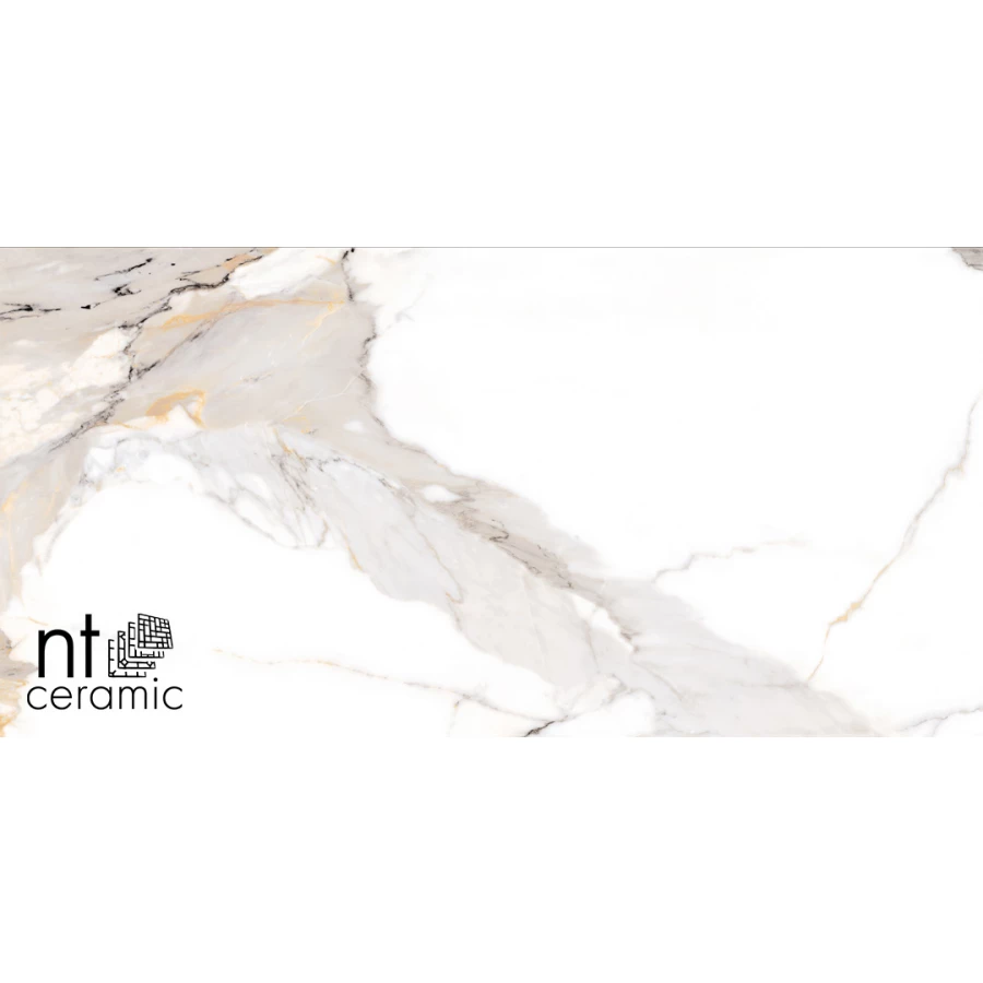 Керамогранит NT Ceramic Bright and Shiny Calacatta Light Grey mat Матовый NTT9120M 120х60 см