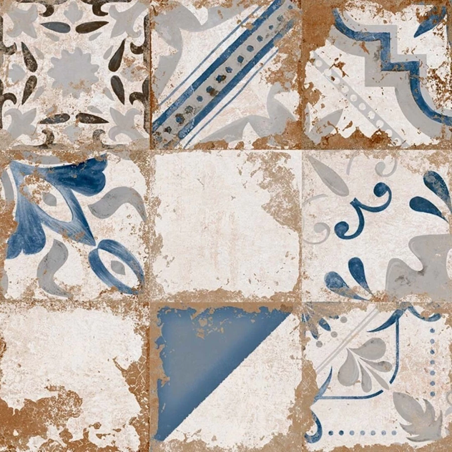 Керамогранит El Molino Memory 7 Azul Brillo матовый с блеском многоцветный 58х58 см