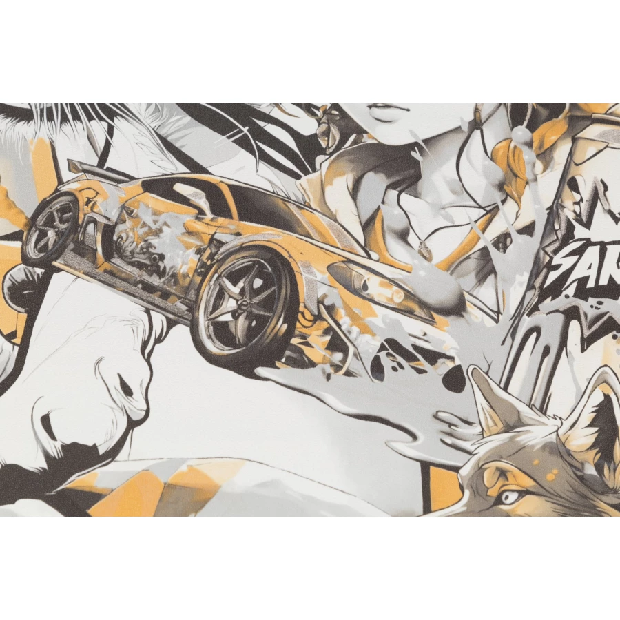 Обои флизелиновые Palitra Home Anime HomeColor серые HC72283-49 1,06х10,05 м