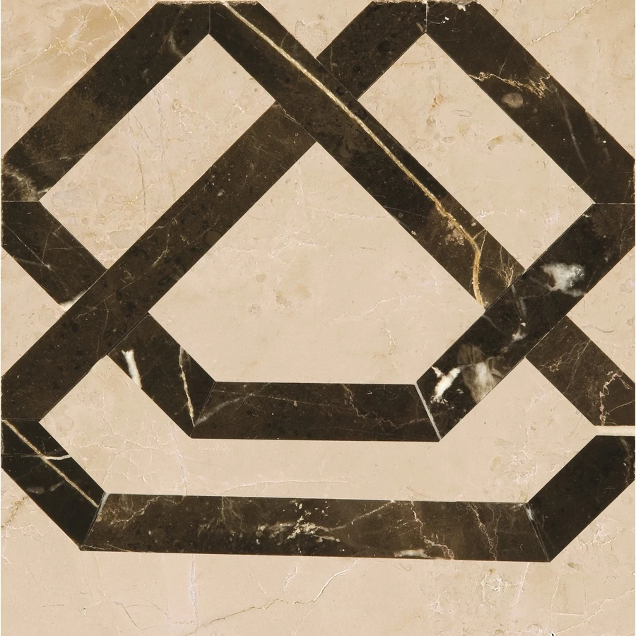 Плитка настенная Marmocer Waterjet 26 Border глянцевая бежевая PJD-SDPH026 12x12 см