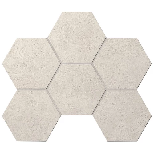 Мозаика Estima Land LA02 Hexagon лаппатированная 10 мм 35069 28,5х25 см