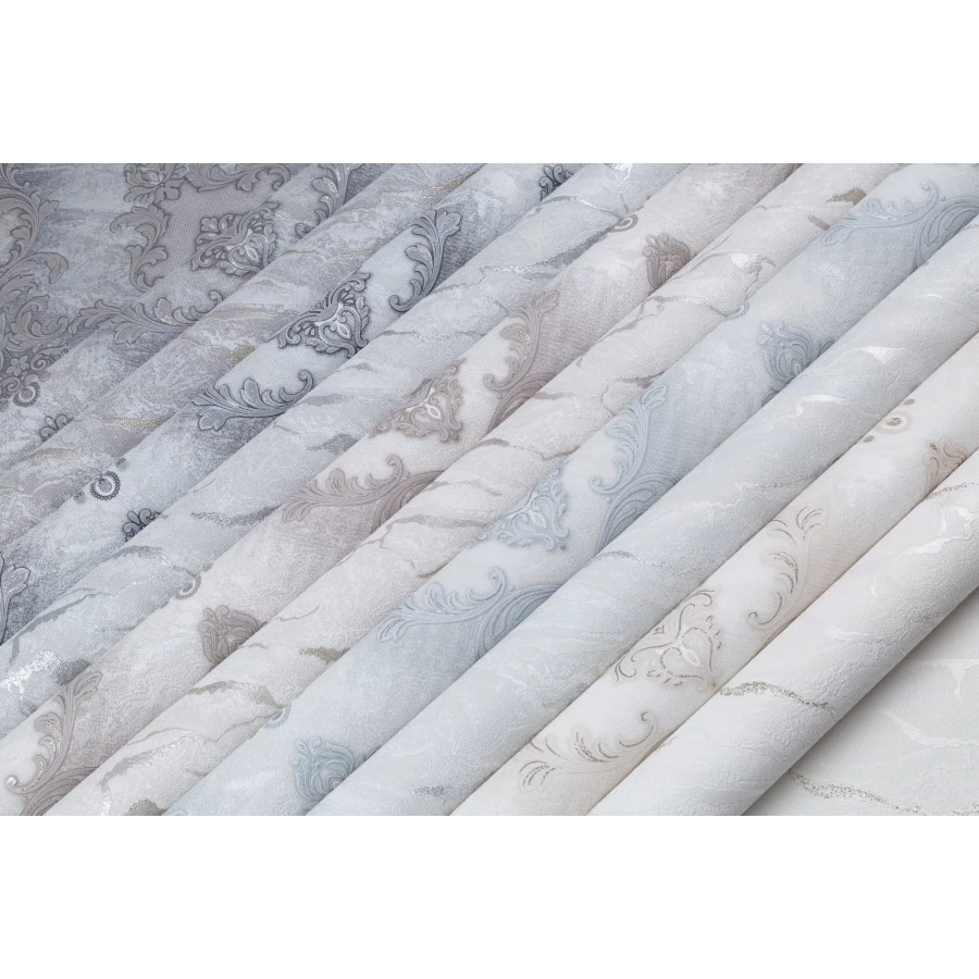 Обои флизелиновые Palitra Home Ornament HomeColor серые HC31216-14 1,06х10,05 м