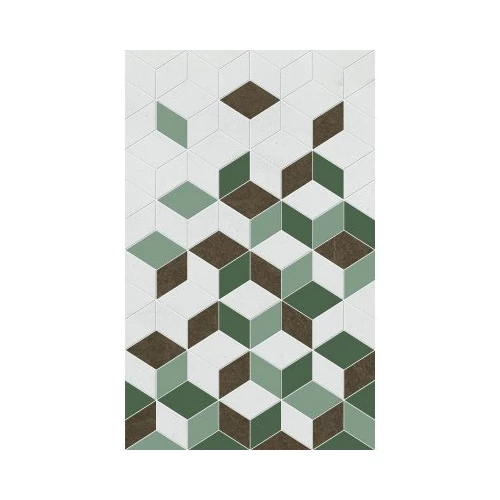 Декор Шахтинская плитка Веста зеленый 01 25х40 