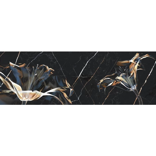 Декор InterCerama Dark Marble черный 90*30 см