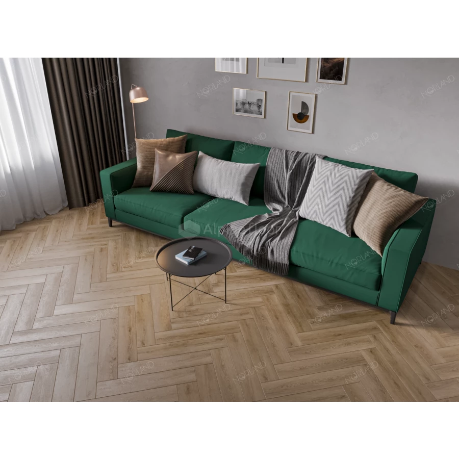 Каменный SPC ламинат Alpine Floor Norland Lagom Parquet Sot 1033-6 34 класс 3.5 мм 2.25 кв.м 60х12.5 см
