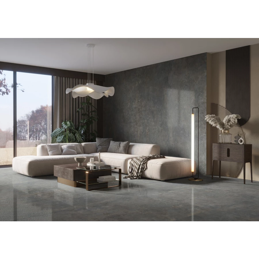 Керамогранит Cerrad Textural Anthracite Silky темно-серый 119,7x59,7 см