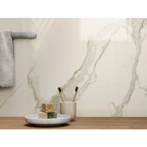 Керамогранит Fondovalle Инфинито 2.0 Калакатта Лигхт / Infinito 2.0 Calacatta Light матовый белый 6 мм INF2659 120х60 см