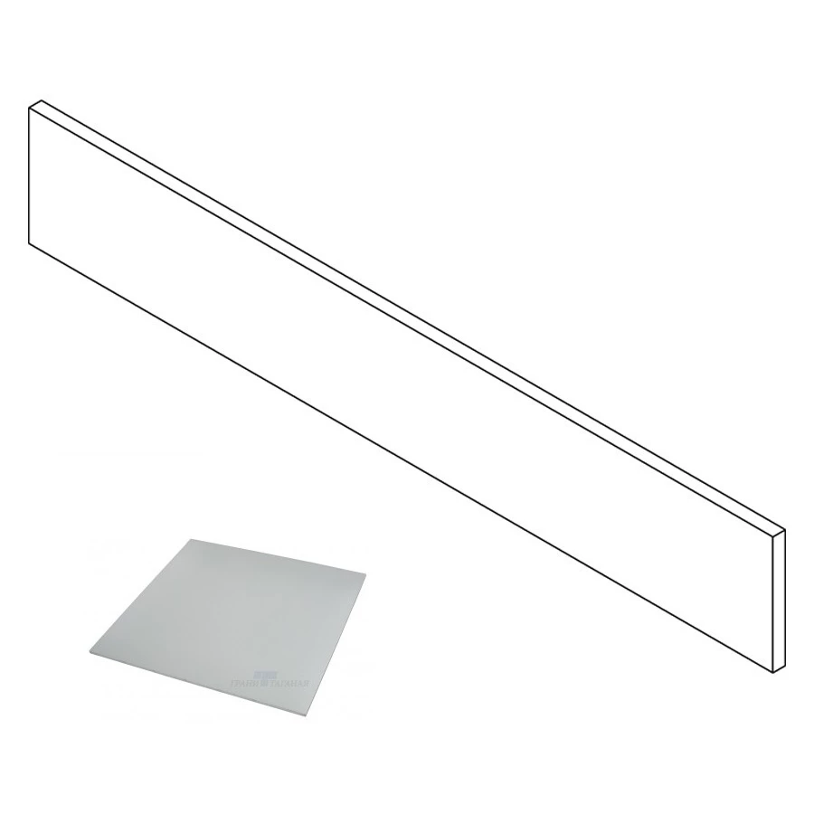 Плинтус Грани Таганая Профи светло-серый антискользящий GT009A 60х9,5 см